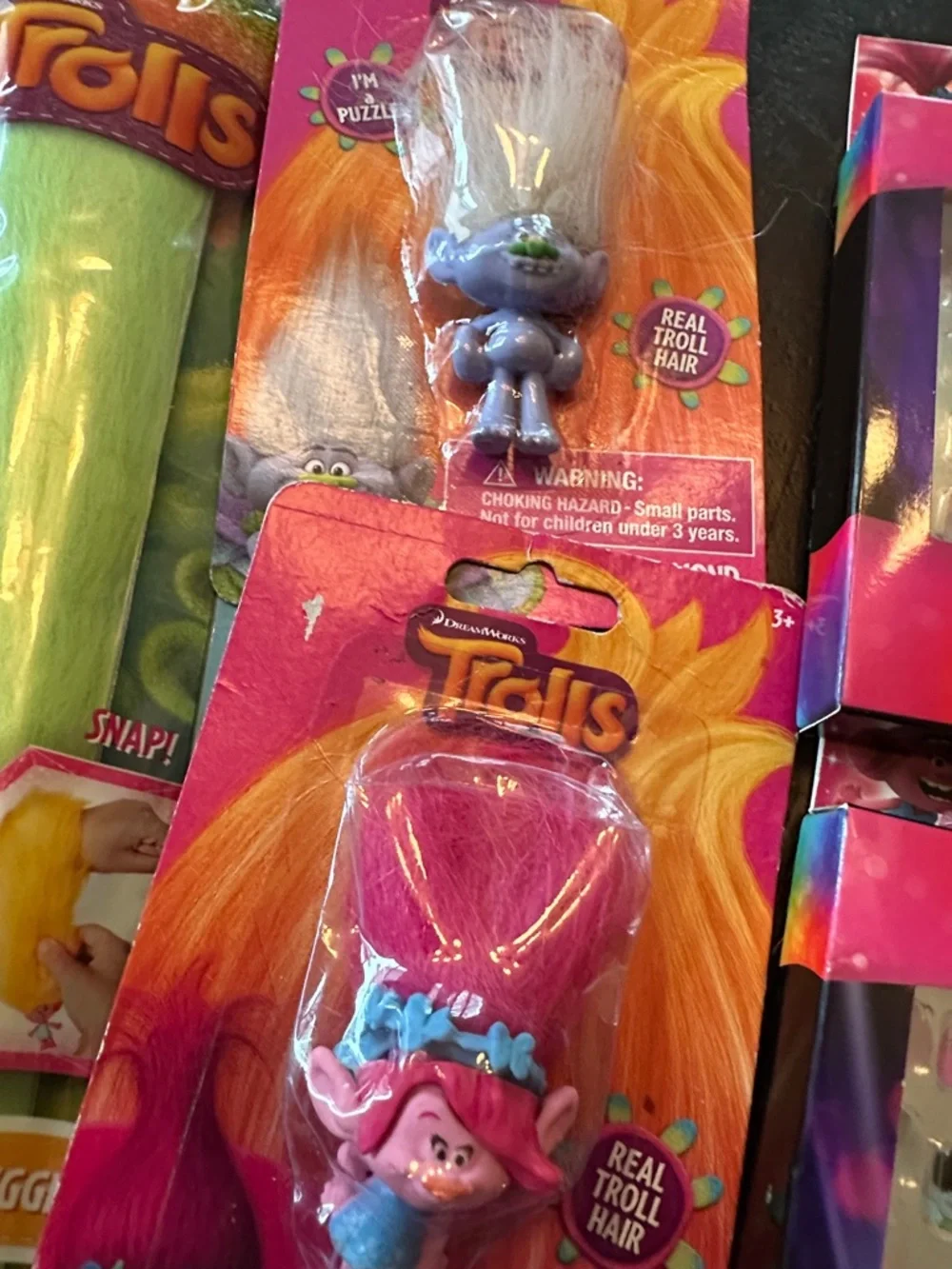 Trolls Kids Toy Pack — Assorted Pink, Purple, Blue Accessories